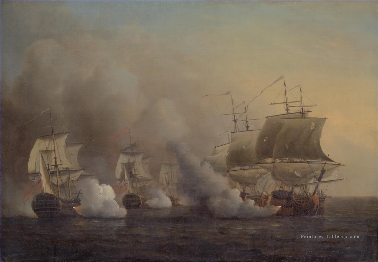 Samuel Scott Action au large du Cap de Bonne Espérance 2 Batailles navale Peintures à l'huile